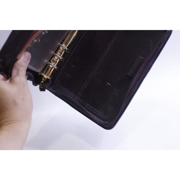 Franklin Day Planner, Brown, Full-Grain Aniline Leather, Binder, Zipper Lock - Picture 3 of 4